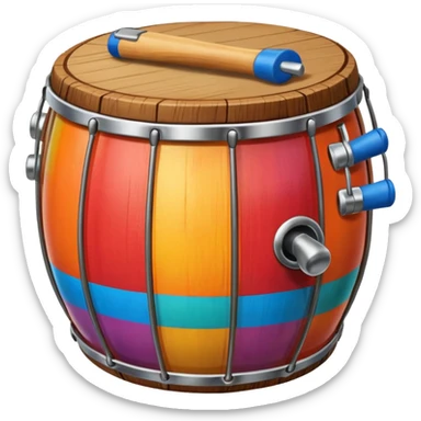 play colorful tambor sticker