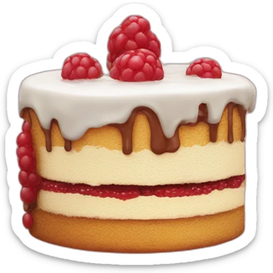 Chat qui mange un gâteau sticker