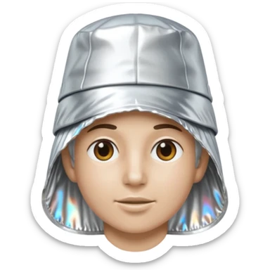 top of head tin foil hat  sticker