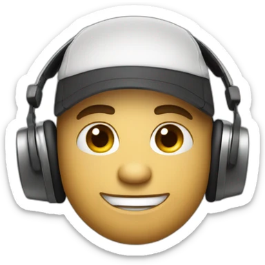 funny face dj guy sticker