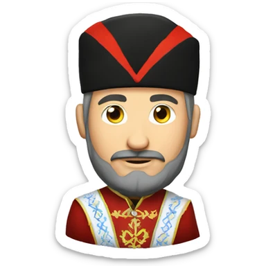 Ukrainian Cossack in national costume sticker