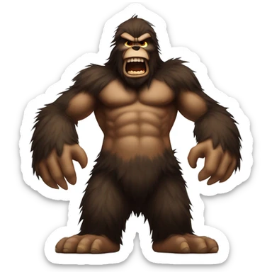 Very scary Bigfoot  sticker