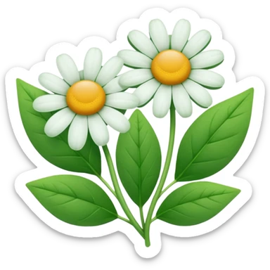 Alfalfa and daisy  sticker