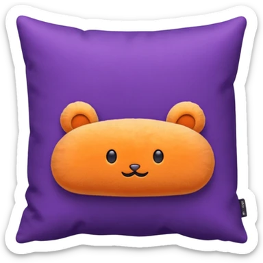 Purple pillow and orange pillow sticker