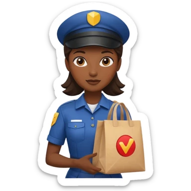 Food Delivery Courier woman sticker