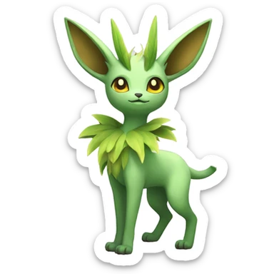 Grass-type Fakémon-Leafeon full body sticker