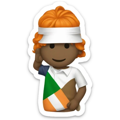 Salute with tiranga sticker