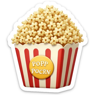a single grain of  Popped Popcorn sticker