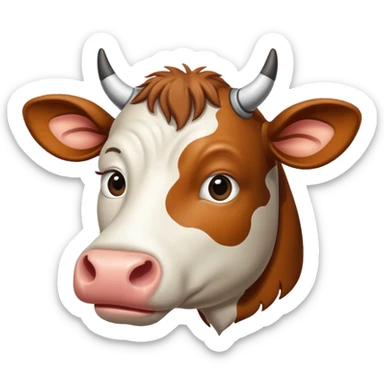 A cow makes with Saturn
 sticker