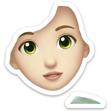  170 cm Blond boy Green  eye kissing brunette girl 160 cm Green eye sticker