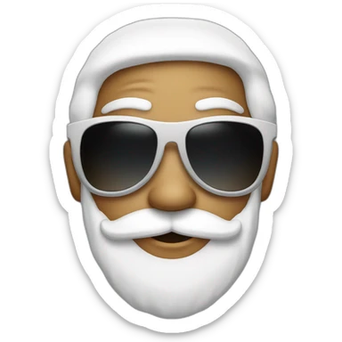 "Fashionable Santa with sunglasses. sticker