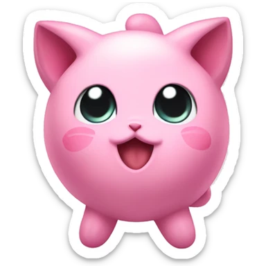 Jigglypuff expressing love sticker