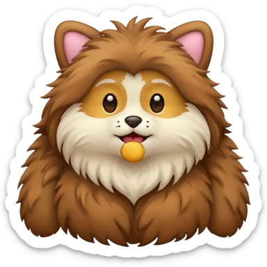 furry clothes sticker