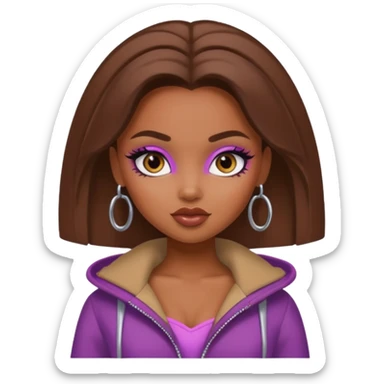 a pretty bratz dusky girl in a metro sticker