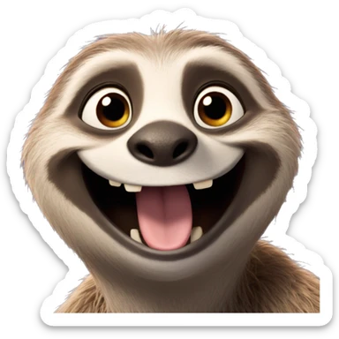zootopia sloth that's smiling sticker