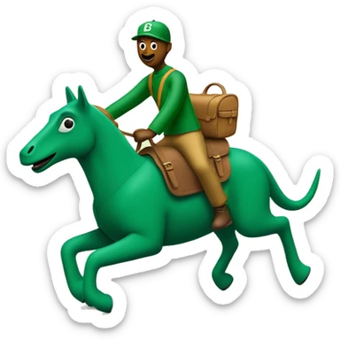 Gumby riding on the back of Pokey sticker