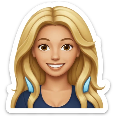 Beyonce from Destiny's Child with long blonde hair sticker