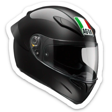 black AGV bike helmet sticker