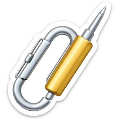 open safety pin with pointed end sticker