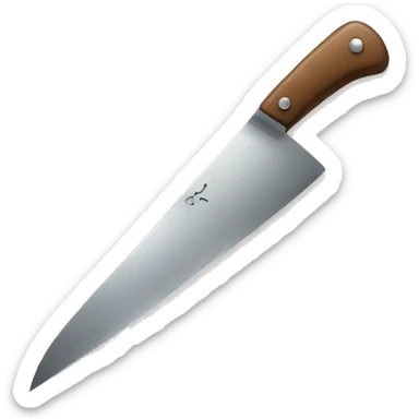 Knife with heart sticker