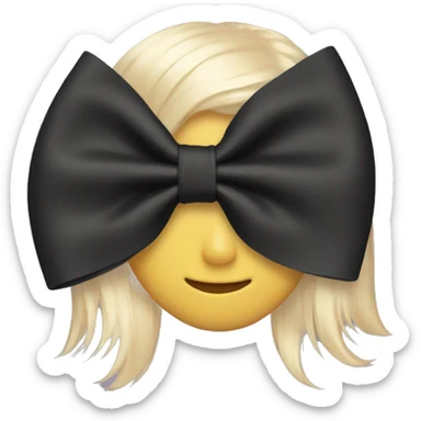 Aesthetic hair bow sticker