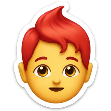 Baby with red saucy nuggets sticker