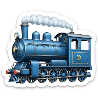Make a blue steam train sticker