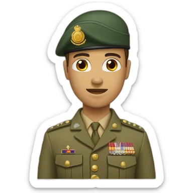 forces armées royales (avec tenu beige et étoile marocain sur la casquette) sticker