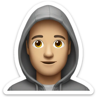 Un homme avec une capuche sticker