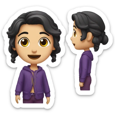 Una Cebolla morada curiosa  sticker