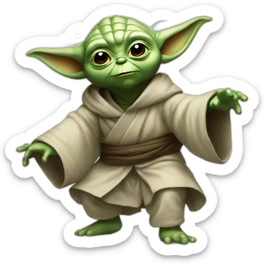 Yoda dance on a beat sticker