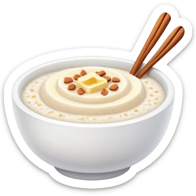 rice porridge with butter and cinnamon sugar sticker