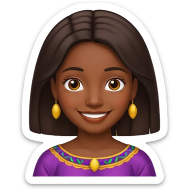 Mexican girl with silk press sticker