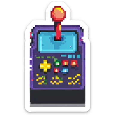 classic 80s arcade joystick sticker
