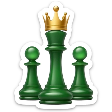 green chess piece queen sticker