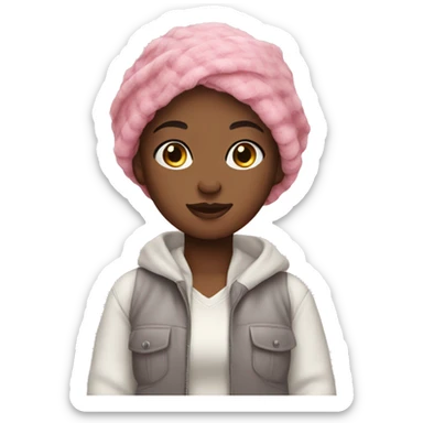 Clean girl pink cozy sticker