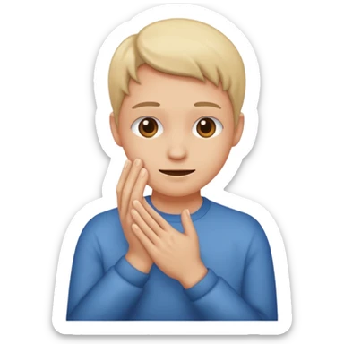 Devious face rubbing hands sticker