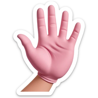 hand morphing and transforming pink clay into a new shape, showing the clay changing form sticker