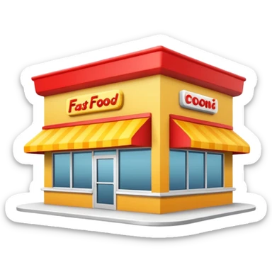 fast food restaurant sticker