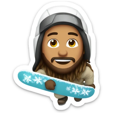 Jesús snowboarding  sticker