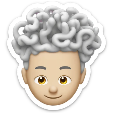 Cerveau pointé du doigt sticker