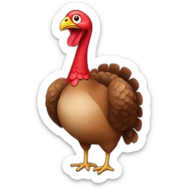 Turkey at heart sticker