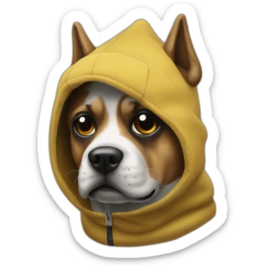 dog ski mask and hood sticker