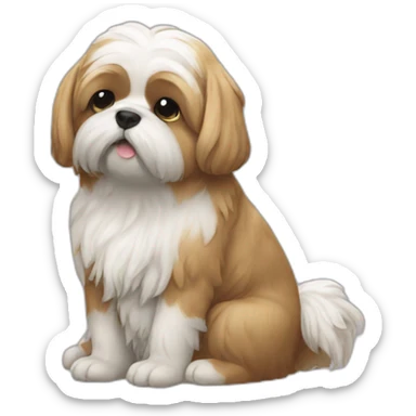 Shitzu praying for god sticker