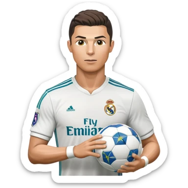 Cristiano Ronaldo con la camiseta del Madrid  sticker
