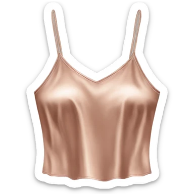 Realistic womens rose gold spaghetti strap blouse clothing isolated  sticker