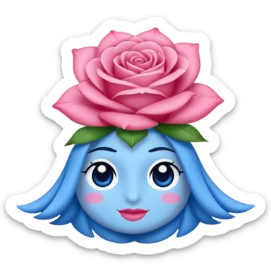 Crie uma rosa azul, com espinhos sticker