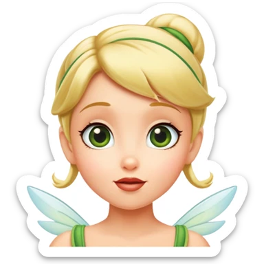 Tinkerbelle looking up sticker