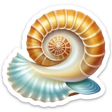 A shiny seashell sticker