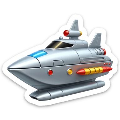 a galaga ship sticker